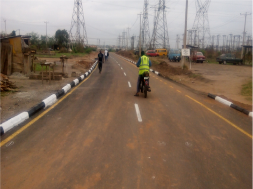 ASPHALT LAID AND MARKING AT POWERLINE ROAD OSOGBO