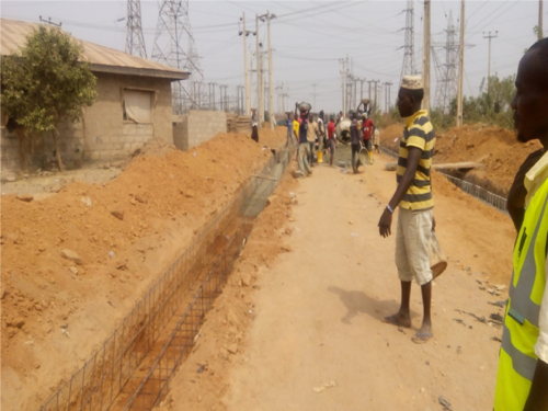 CASTING OF LINE DRAIN AT POWERLINE ROAD, OSOGBO