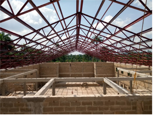 ROOF TRUSSES CONSTRUCTION AT COMMUNITY EDUCATION CENTRE OKE-ILA IFEDAYO LG 2